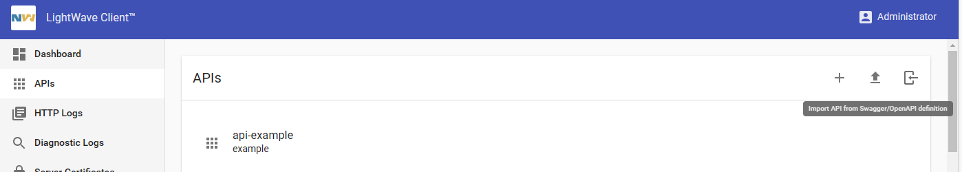 Swagger Support LightWave Client